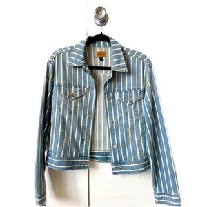 Ralph Lauren denim blue striped jacket M